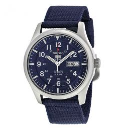 5 Sport Automatic Navy Blue Canvas Mens Watch