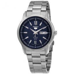 5 Automatic Blue Dial Stainless Steel Mens Watch