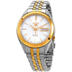 5 Automatic White Dial Two-tone Mens Watch