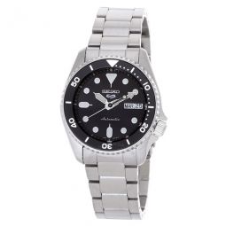 5 Sports Automatic Black Dial Mens Watch