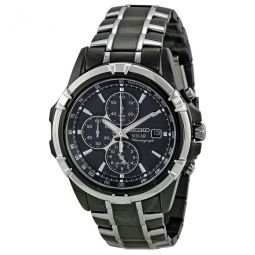 Open Box - Solar Chronograph Black Dial Mens Watch