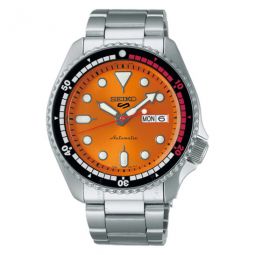 5 GMT Automatic Orange Dial Mens Watch
