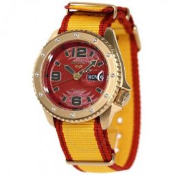 5 Sports Automatic Red Dial Mens Watch