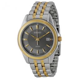 Grey Dial Two-tone Mens Watch