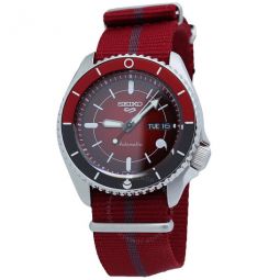 5 Sports Automatic Red Dial Mens Watch