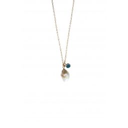 Seree Skylar Baroque Pearl And Zircon Necklace - Blue