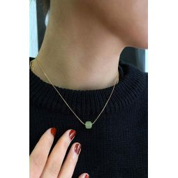 Beetle Bead Jade Necklace - Light Green