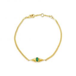 Femme Bracelet - Gold Vermeil/Emerald