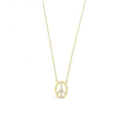 Peace Necklace - Gold Vermeil/White Topaz