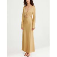 Elodie Mesh Cutout Dress - Gold