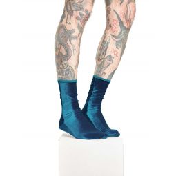 Velvet Men Ankle Socks - Aqua