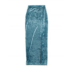 Velvet Long Skirt - Jade