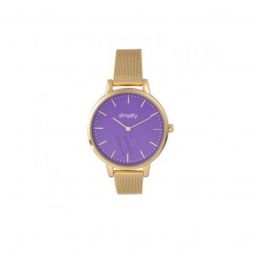 Unisex The 5800 Stainless Steel Purple Dial