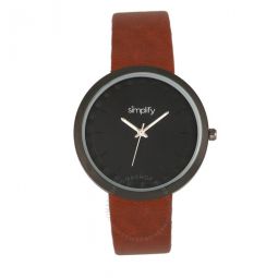 The 6000 Black Dial Light Brown Leatherette Watch