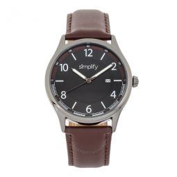 The 6900 Quartz Black Dial Brown Leather Unisex Watch