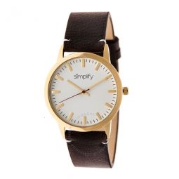 The 2800 White Dial Brown Leather Unisex Watch