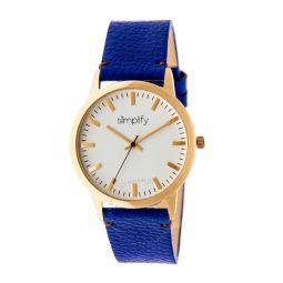 The 2800 White Dial Blue Leather Unisex Watch