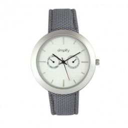 The 6100 Silver Dial Grey Polyurethane Watch
