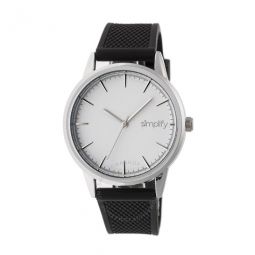 The 5200 White Dial Black Silicone Watch