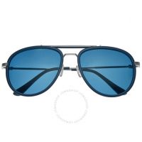 Unisex Silver Tone Pilot Sunglasses