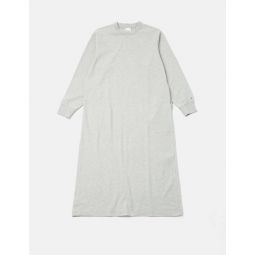 Recycled Cotton Heavy Long Sleeve Dress - Grey