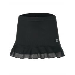 Sofibella Girls UV Double Ruffle Skirt - Black