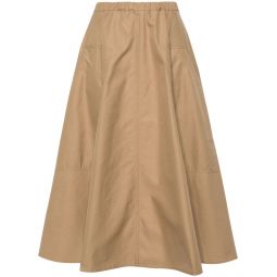 Elastic Waist With Pocket Skirt