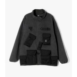Tenkara Trout Poly Fleece Pullover Jacket - Charcoal