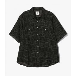 R/C/PE S/S S.P. Western Shirt - Geometric Plaid Jq/Black