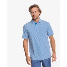 Southern Tide Mens Brrr- Eeze Shores Striped Performance Polo Shirt
