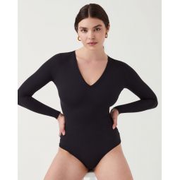 Suit Yourself Long Sleeve Thong Bodysuit