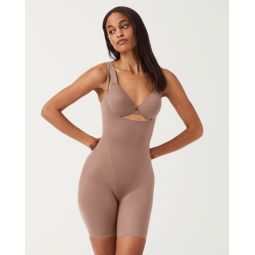 Invisible Shaping Open-Bust Mid-Thigh Bodysuit