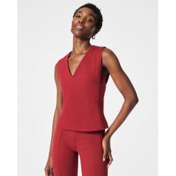 The Perfect V-Neck Seamed Top
