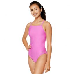 Speedo Vibe Womens The One Back Solid One Piece Swimsuit