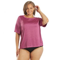 Sporti Womens Plus Size S/S Hybrid UPF 50+ Sun Shirt