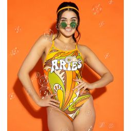 Sporti Groovy Zodiac Aries Thin Strap One Piece Swimsuit (22-44)