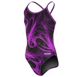 Sporti Light Wave Thin Strap One Piece Swimsuit Youth (22-28)