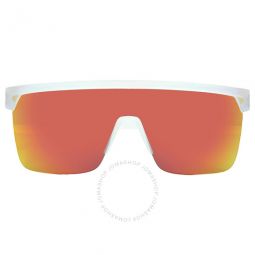 FLYNN 5050 HD Plus Gray Green with Red Spectra Mirror Shield Unisex Sunglasses