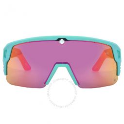 MONOLITH 5050 Happy Gray Green with Pink Spectra Mirror Shield Unisex Sunglasses