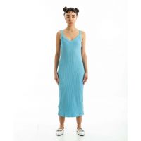 Mini Lux3 Thermal V Neck Dress - blue