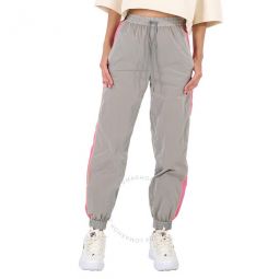 Ladies Grey Kira Side-stripe Track Pants, Brand Size 36 (US Size 2)