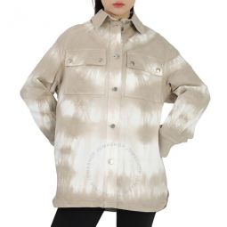 Ladies Safari Oversized Tie-dye Denim Jacket, Brand Size 40 (US Size 6)