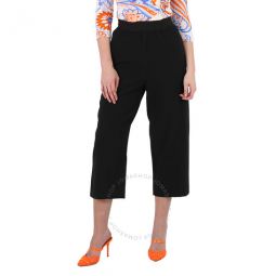Ladies Black Flared Cropped Tailored Trousers, Brand Size 36 (Brand Size 2)