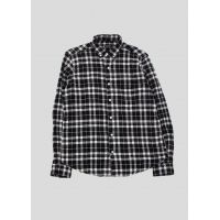 Single Needle Shirt - Black/White Pucker Flannel