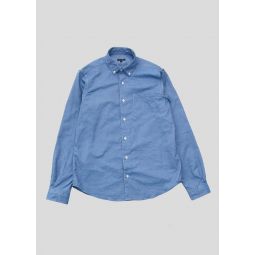 Single Needle Shirt - Blue Crinkle Twill