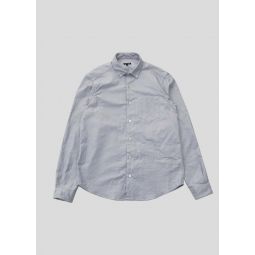 Single Needle Shirt - Grey Crinkle Twill