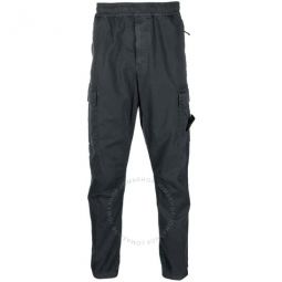 Mens Lead Grey Tapered-Leg Cargo Trousers, Waist Size 29