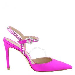 Ladies Flamingo Gemcut 100 Ankle Strap Pump, Brand Size 37 ( US Size 6.5 )