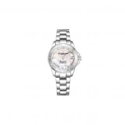 Women's Vogue Stainless Steel Mother of Pearl Dial Watch