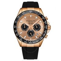 Monaco Chronograph Quartz Rose Gold Dial Mens Watch
